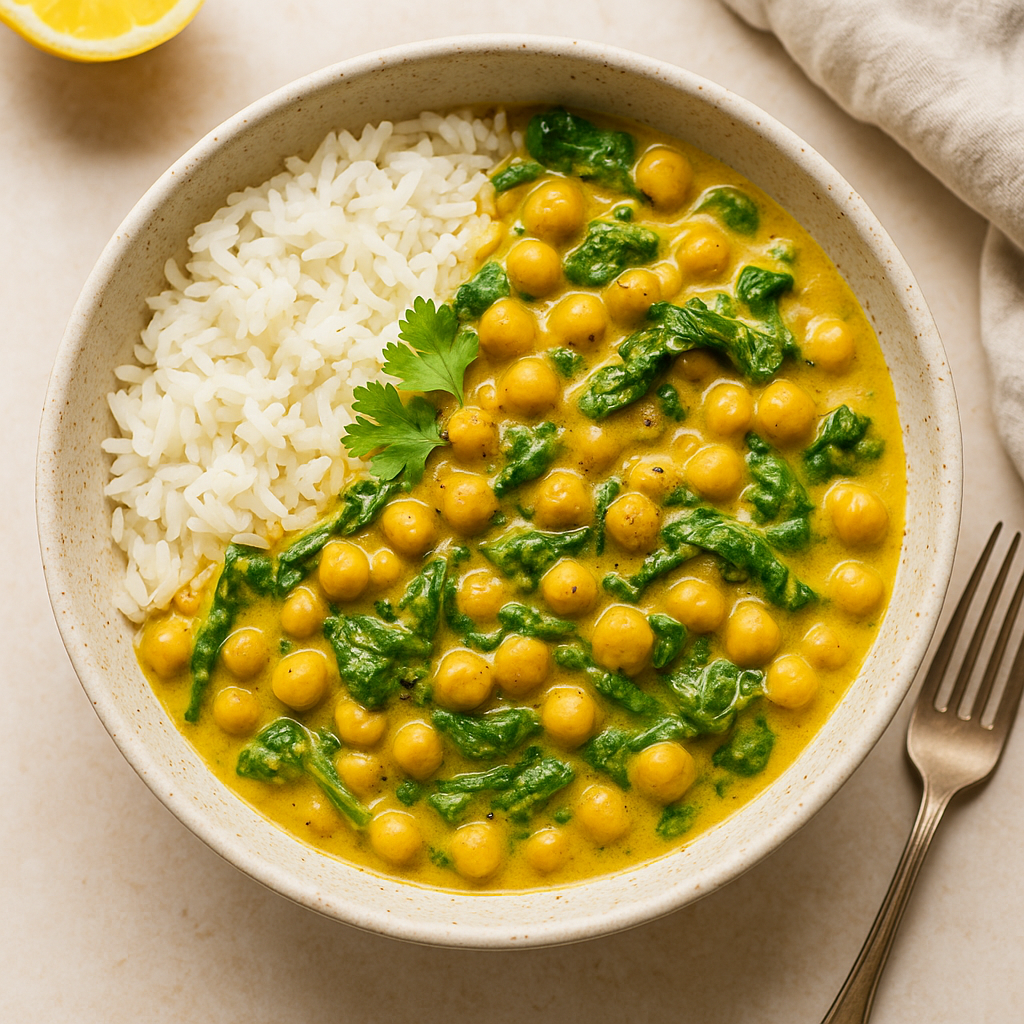 How To Make Easy Chickpea and Spinach Curry