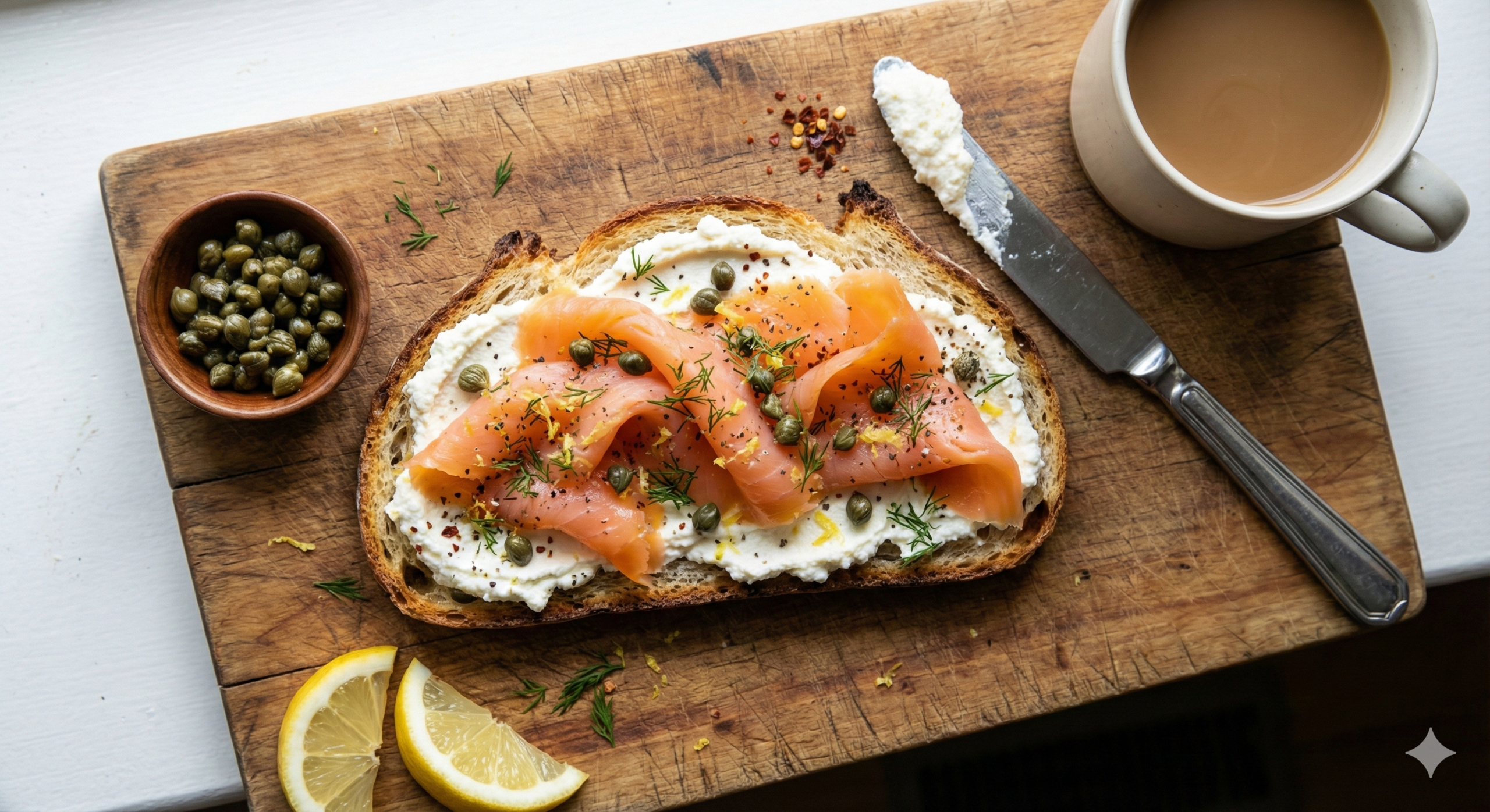The Ultimate High Protein Smoked Salmon and Ricotta Toast